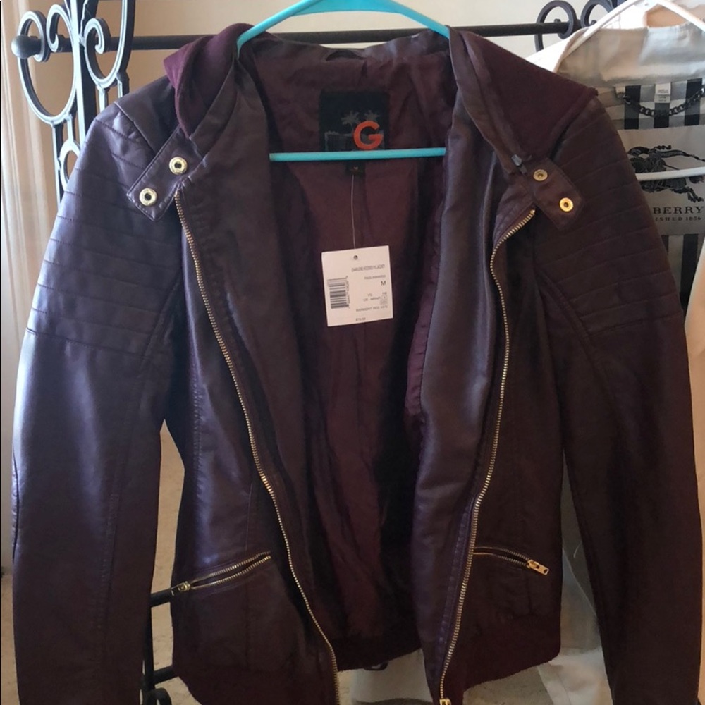 NWT Guess leather jacket